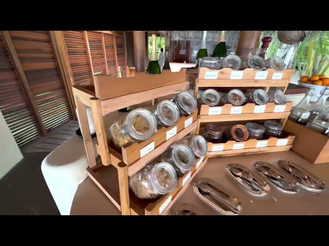 Huvafen Fushi Maldives | Celsius restaurant | breakfast  food  display.