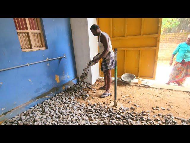 Amazing work in Flooring Plain Cement Concrete Construction-Using by sand and cement mixer mortar