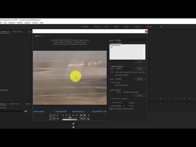 Video recording with Adobe Premiere Pro