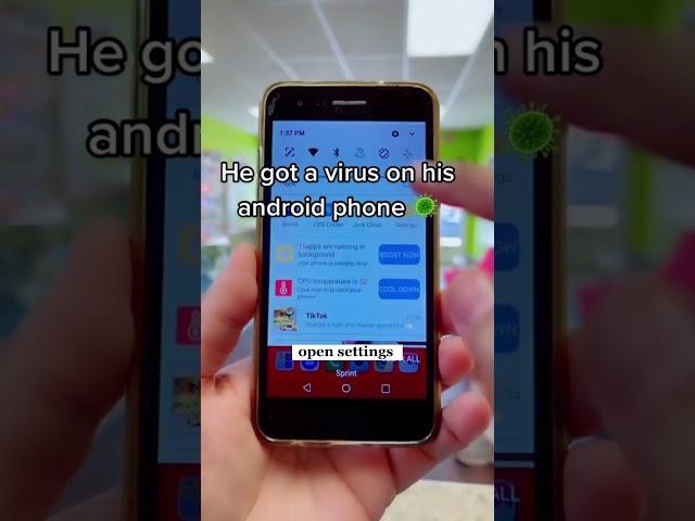 He got virus on his phone Fix it with a simple trick #shorts #android #samsung #apple #iphone #fy