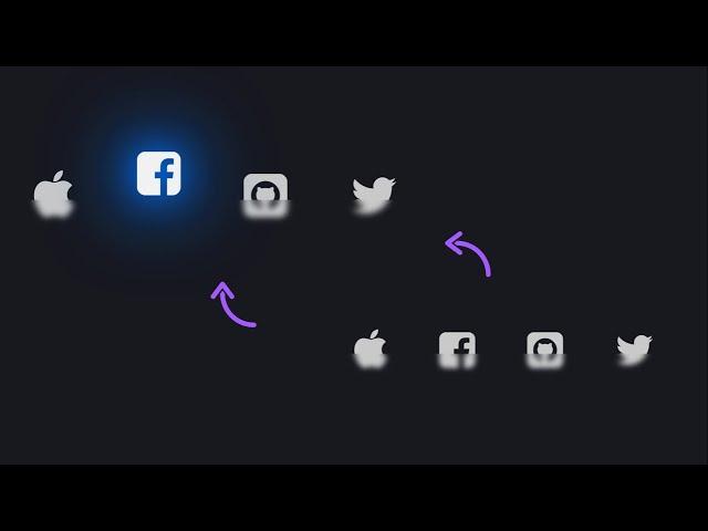 Floating Social Media Icons + Glassmorphism UI with CSS Only