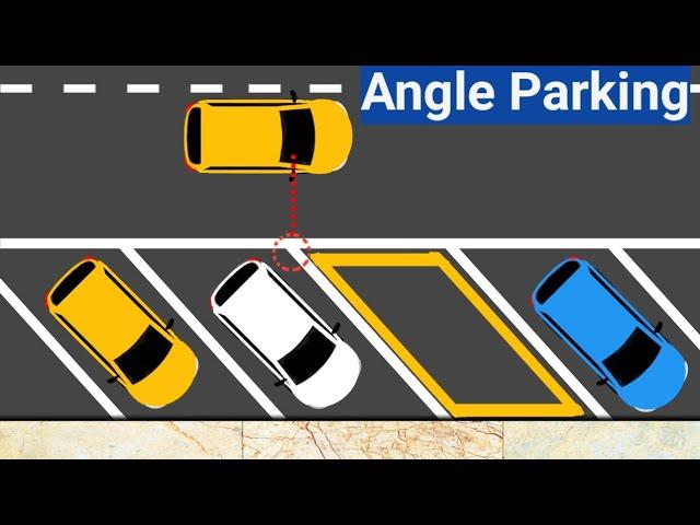 Angle Parking/How to Park at 45 degrees: Parking tips #parking #drivingtips #carparking