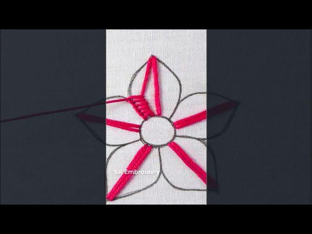 ️Most demanding modern flower embroidery tutorial for beginners️#shorts #viral #embroidery