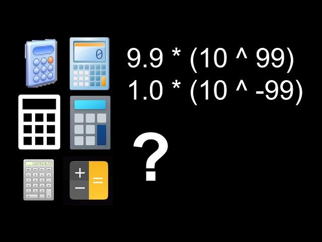 What are the highest/lowest numbers that different calculators support and what if you go past them?