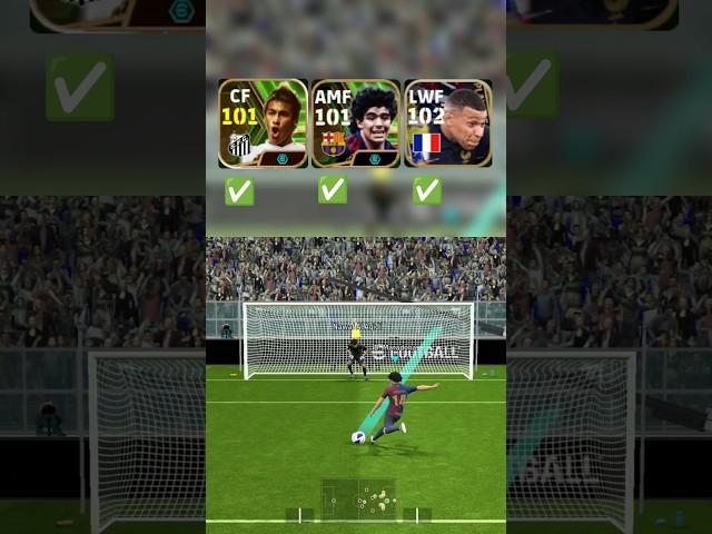 Neymar vs Maradona vs Mbappe Challenge  #efootball #efootball2024 #pes2021 #pes #shorts