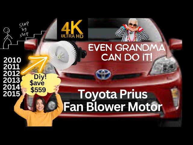 How to replace Toyota Prius 2010 2011 2012 2013 2014 2015 Blower fan motor repair