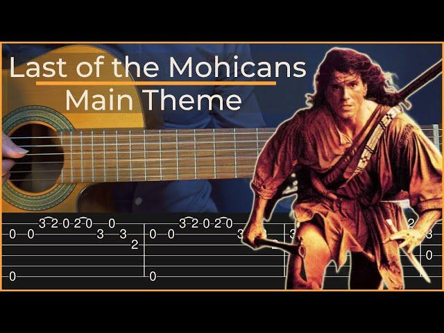 The Last of the Mohicans - Main Theme (Simple Guitar Tab)