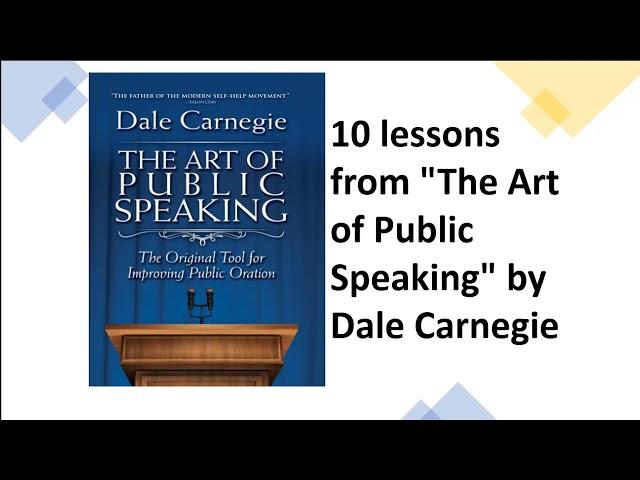 The Art of Public Speaking by Dale Carnegie | Book Review