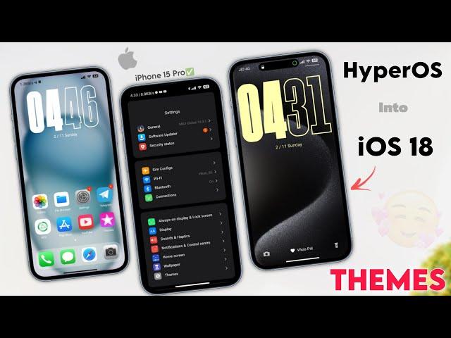 Xiaomi HyperOS Convert Into iOS 17 - iPhone Theme In HyperOS - Dynamic Island, Depth Wall & More ...