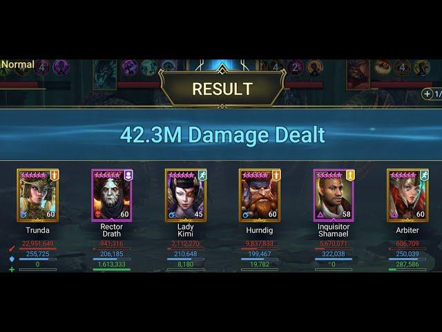 42 M Hydra boss (n) with Arbiter, Rector, Kimi, Shamael, Hurndig and Trunda Raid Shadow Legends