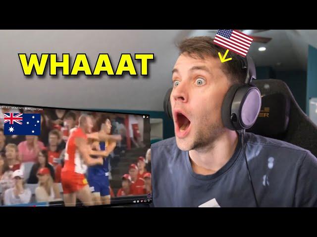 American reacts to AFL - DIRTY Hits and Bumps