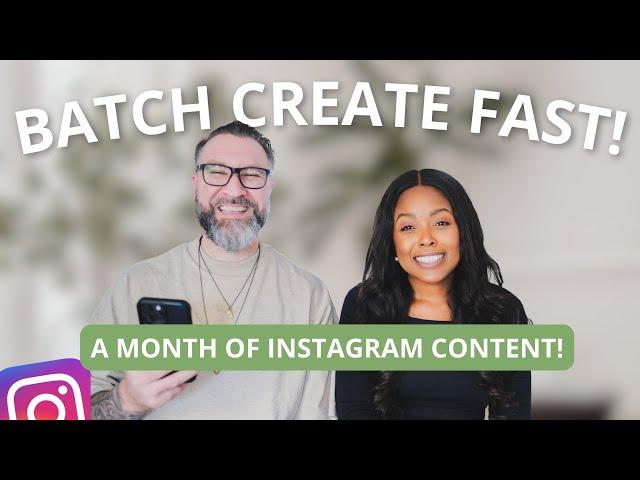 The Secret to Batch Creating Instagram Content Faster (Do This Once a Month!)