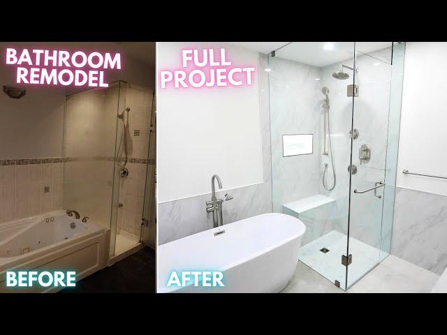 Master Bathroom Renovation - How To - Timelapse