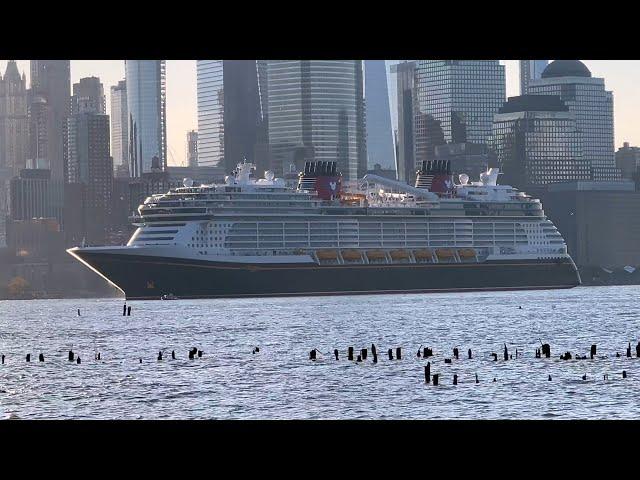 New York, New York - Disney Treasure Inaugural Arrival in New York City - November 18, 2024