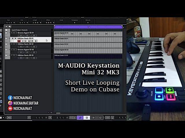 M-AUDIO Keystation Mini 32 MK3 Short Demo | Live Looping on Cubase | Conrad Ian