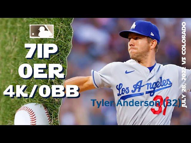 Tyler Anderson | July 28, 2022 | MLB highlights