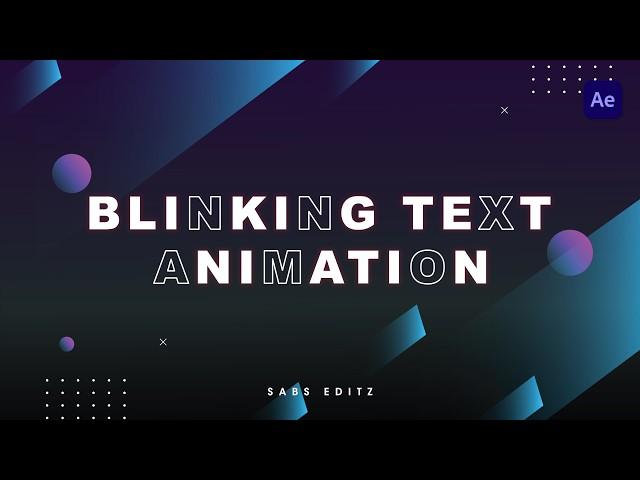 Blinking Text Animation | Text Intro | Free Template in after effects  #logoanimation #aftereffects