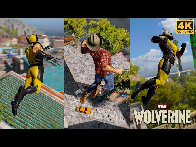 Wolverine Or Spiderman ??  Marvels Wolverine Swinging Like A Spiderman Gameplay 4K Ultra HD