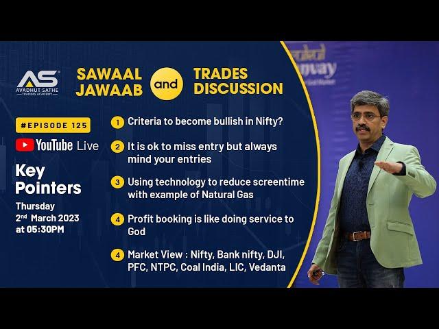 #Episode125 #YouTubeLive​: Stock Market Sawaal Jawaab with #AvadhutSathe