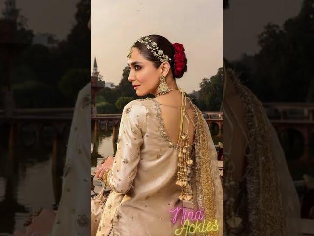 Maya Ali Cham Cham Collection  || Hand embellished chun Korean raw silk gharara