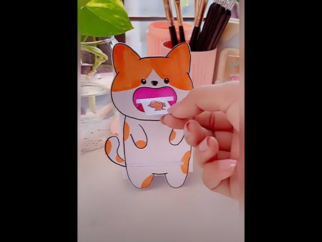 DIY Paper Cat Toy #kids #craft #DIY