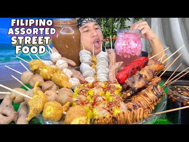 PHILIPPINES ASSORTED STREET FOOD MUKBANG ( Ihaw-ihaw and Tusok Tusok street Food ) PINOY MUKBANG