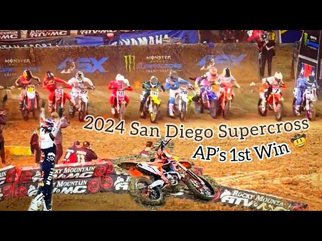 450 Main Event San Diego Supercross 2024 ~ Sketchy Mud Race ~ AP 1st Win, Jett vs Anderson