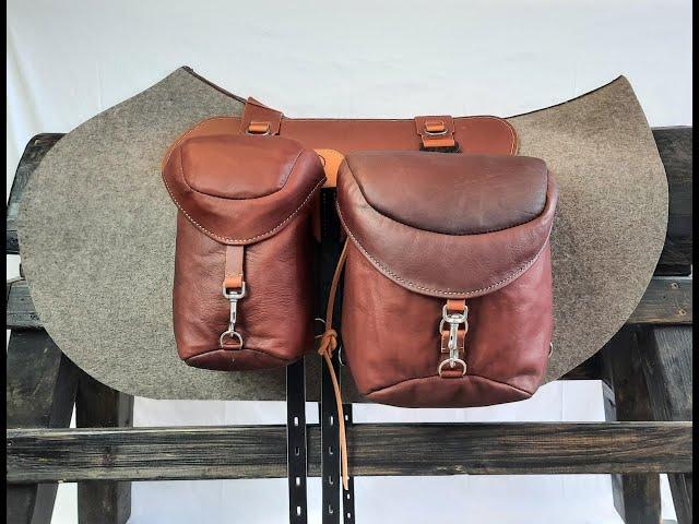 Packsattel mit Packtaschen / Satteltaschen für Wandern mit Pferd / INLAND Saddlery