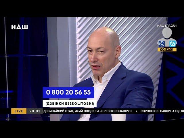Гордон о своем отношении к критике со стороны политиков и журналистов из-за интервью с Поклонской