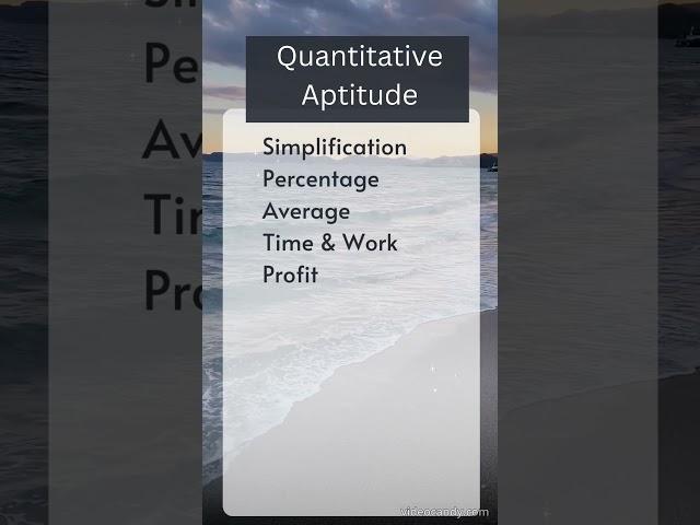 Most Important Quantitative Aptitude Topics for Placements #aptitude #placement #preparation