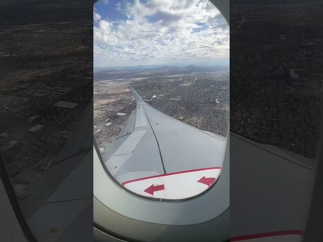 Over the wing window seat view of Phoenix before landing. #american #a321