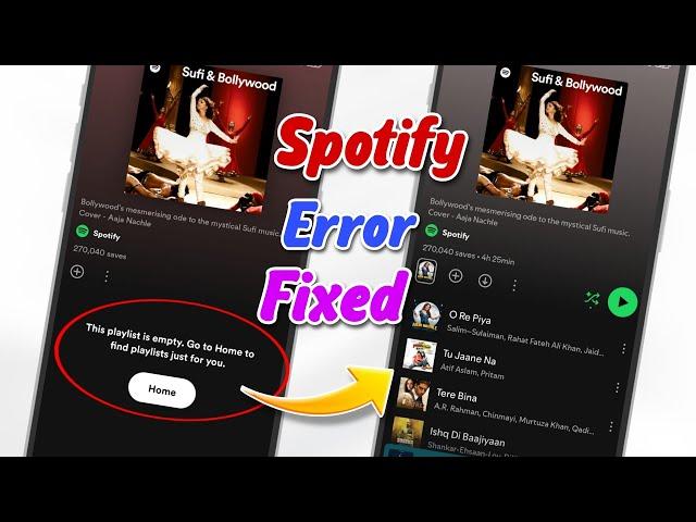 spotify empty playlist problem | how to fix spotify this playlist is empty problem | spotify error