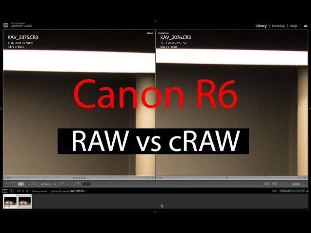 Canon R6 cRAW vs RAW  |  сравнение ужатого формата cRAW против полноразмерного RAW в камере Canon R6