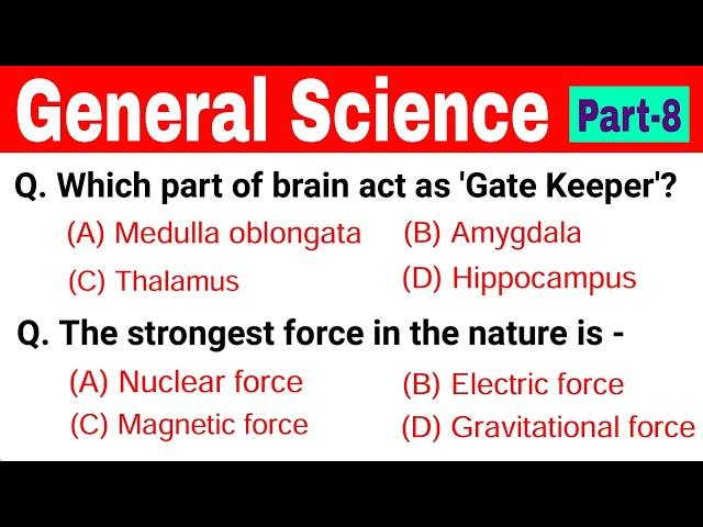 General science gk || General science mcq || part8 || Competitive exams || Let's know Everything