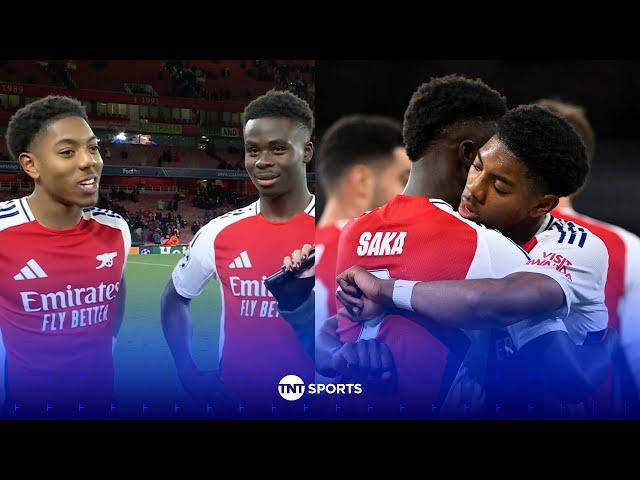 WHOLESOME INTERVIEW! ️ Bukayo Saka hails Myles Lewis-Skelly after Arsenal defeat Monaco #UCL