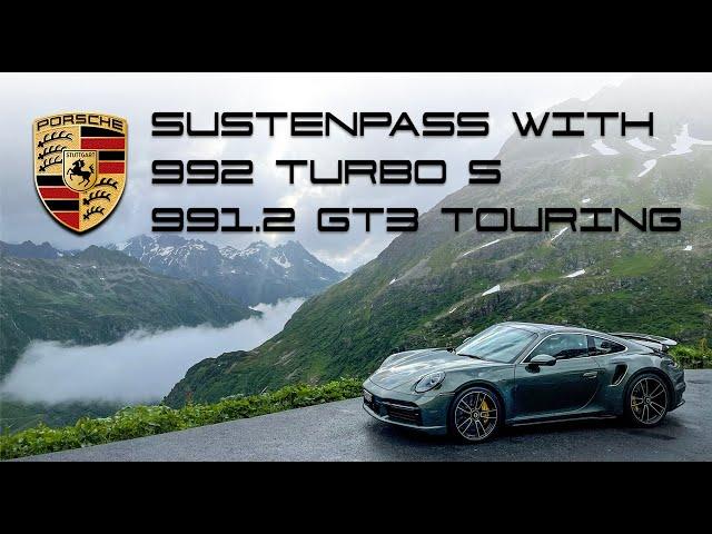 Sustenpass with 992 Turbo S & 991.2 GT3 Touring