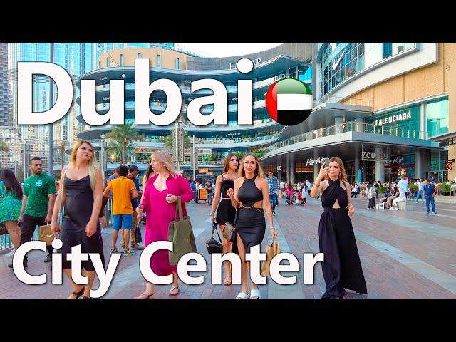 Dubai Burj Khalifa City Center Walk 4K