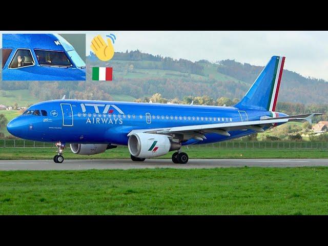  ITA Airways ️ Airbus A319 Landing & Takeoff in Bern, Switzerland