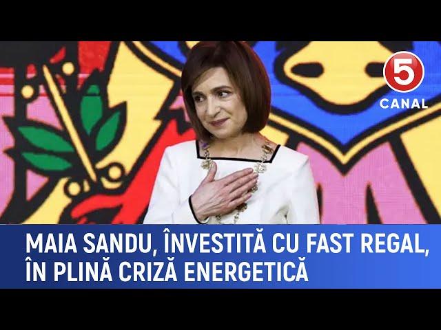 Maia Sandu, învestită cu fast regal, în plină criză energetică