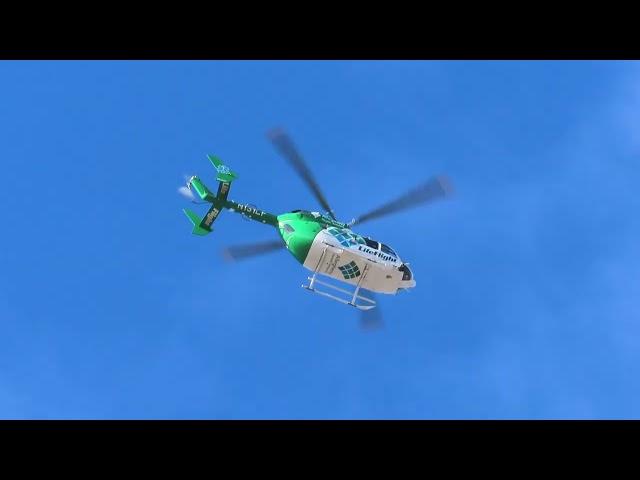 N131LF - AHN LifeFlight 5 Flying Over