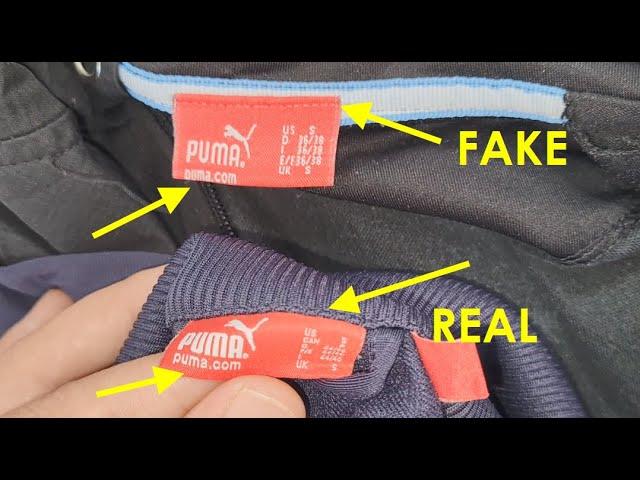 Puma tracksuit jacket real vs fake. How to spot fake Puma zip jackets