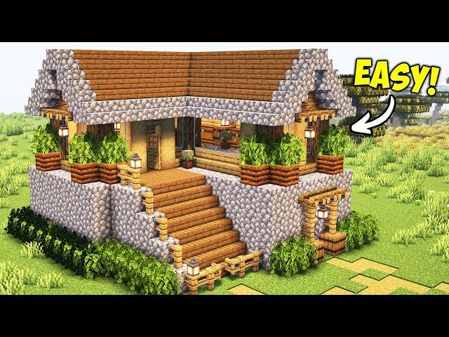 Minecraft Starter Survival House Build Tutorial 