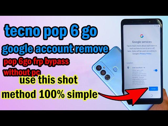 tecno pop 6go frp remove (google account bypass)