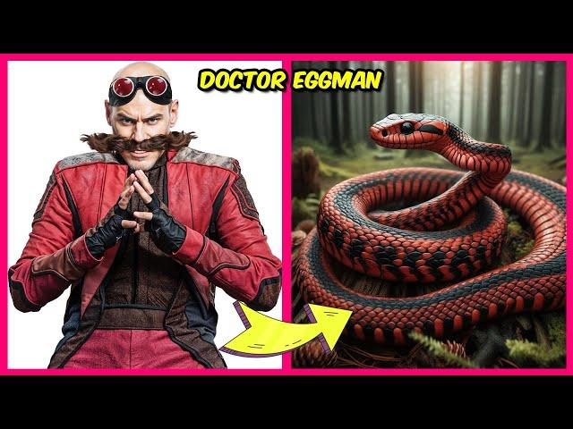 ALL SONIC the Hedgehog 3 Characters as SNAKES and Their Favorite Movies, Drinks & More! | Dr. Eggman