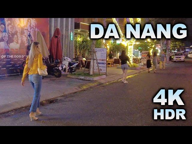 Da Nang Vietnam - 4k Walking Red Light Area  |  DHC Marina - Bach Dang to Tran Phu Street Bamboo 2