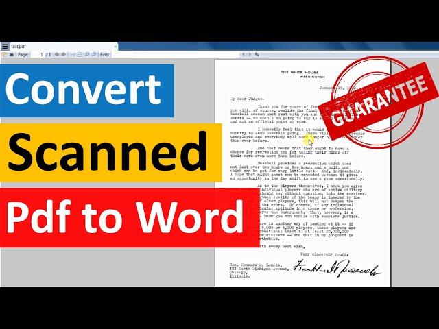 how to convert scanned pdf documents to word text online free | edit scanned pdf to text converter