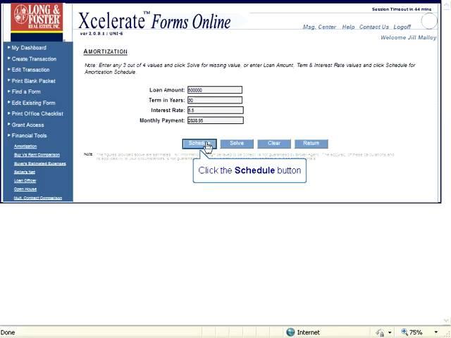 L&F Xcelerate Financial - Amortization