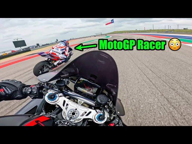 MotoGP RIDER MEETS STREET HOOLIGAN  | BMW M1000rr & Ducati Panigale V4 SP2 COTA Track Day