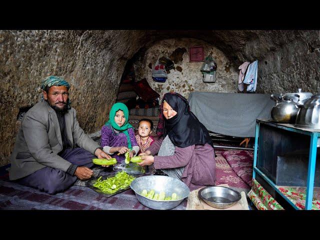 Living in a Cave and Cooking Village Style Food| Village life of Afghanistan