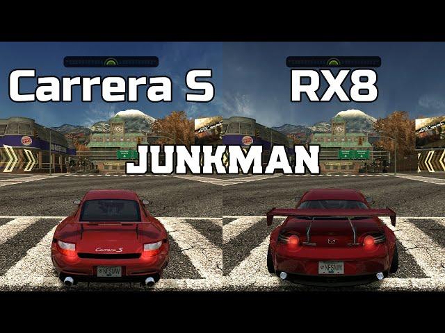 Porsche 911 Carrera S vs Mazda RX8 - NFS MW Redux V3 - WHICH IS FASTEST ?